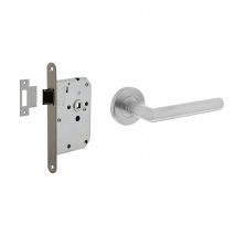 Intersteel Insteekslot Slot Voor Binnendeur Hoek 90 Graden - Geborsteld Rvs - 50mm