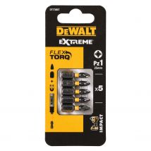 Dewalt Schroefbits - Extreme Impact Torsion - Pozidriv Pz1 - 25mm - 5 Stuks
