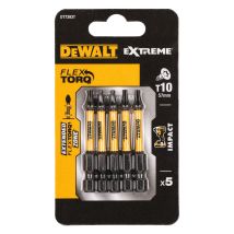 Dewalt Schroefbits - Extreme Impact Torsion - Torx T10 Impact - 57mm - 5 Stuks