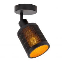 Lucide Wandspot Zwart ⌀10cm E27