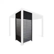 Naterial Lamellenwand Voor Pergola Modus Aluminium Antraciet 113cm