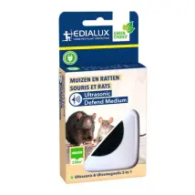 Edialux Ultrasonic Defend Verjager - Tegen Ratten En Muizen - 1 Stuk