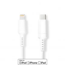 Nedis Kabel Lightning Fresh Green Charge Usb 2.0 - Apple Lightning - 8 Pins 1m Wit