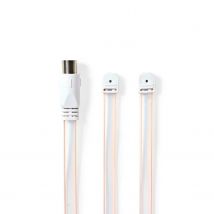 Nedis Coaxkabel Fresh Green Envelope Iec (coax) Mannelijk - Iec (coax) Mannelijk 1,90 M Wit
