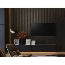 Maestro Latt Luxx Lattenwand - Matte Black + Luxx - 277x30cm - 20mm - 2 Stuks