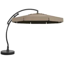 Sungarden Zweefparasol Easy Sun - D 350cm - Licht Taupe - Kantelbaar Aluminium Mast