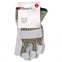 Ab Safety Werkhandschoenen Basic King - Groen/oranje - Leer/katoen - Unisex - Maat 10