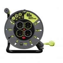 Masterplug Kabelhaspel - 40m - 4 Stopcontacten - Ip20
