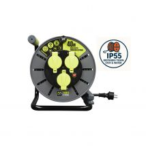 Masterplug Kabelhaspel - 40m - 3 Stopcontacten - Ip55