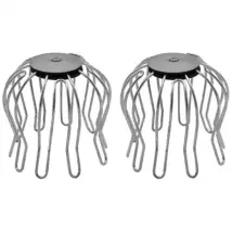 Nat Bladvanger Regenpijp - Staal - 10 X 12cm - 2 Stuks