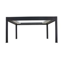 Green Outside Pergola Elea 5x3m - Bioklimatisch - Gemotoriseerd - Intrekbaar - Vrijstaand - Aluminium - Zwart - 15 M²