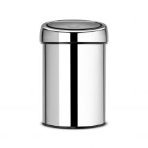 Brabantia Afvalemmer Touch Bin 3l Brilliant Staal