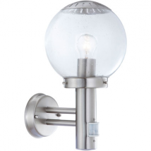 Globo wandlamp outdoor Bowle met bewegingssensor