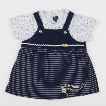 Robe blanc, bleu - Terre de marins - Blanc - fille & 2 ans - Seconde main