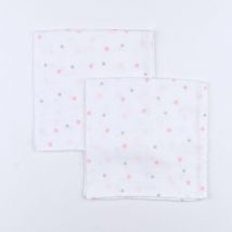 Lot de 2 langes Etoile Rose (neuf) - Gloop - Blanc - mixte & 50x50 - Neuf
