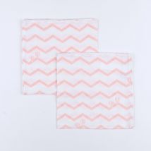 Lot de 2 langes chevron corail (neuf) - Gloop - Blanc - mixte & 50x50 - Neuf