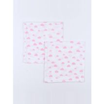Lot de 2 langes nuage rose (neuf) - Gloop - Blanc - mixte & 50x50 - Neuf
