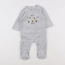 Pyjama velours gris - Vertbaudet - Gris - garçon & 6 mois - Seconde main