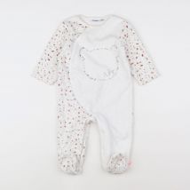 Pyjama velours beige, blanc - Noukie's - Beige - garçon & 9 mois - Seconde main