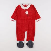 Pyjama velours rouge, blanc - Vertbaudet - Blanc - garçon & 18 mois - Seconde main