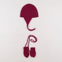 Ensemble bonnet/moufles violet - Bonton - Violet - fille & 18 mois - Seconde main