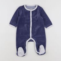 Pyjama velours bleu - Sauthon - Bleu - garçon & 3 mois - Seconde main