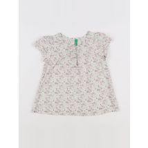 Blouse blanc - Benetton - Blanc - fille & 12/18 mois - Seconde main