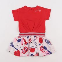 Robe rouge, blanc - Catimini - Blanc - fille & 9 mois - Seconde main
