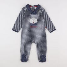 Pyjama velours gris, bleu - Obaïbi - Bleu - garçon & 18 mois - Seconde main
