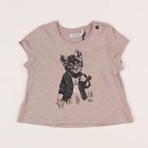 Tee-shirt violet - IKKS - Violet - fille & 12 mois - Neuf