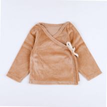 Gilet marron velours TAN - Poudre Organic - Marron - mixte & 9 mois - Neuf