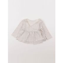Tee-shirt beige, violet - Jamie Kay - Beige - fille & 12 mois à 2 ans - Seconde main