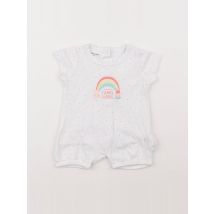 Pyjama coton blanc - Vertbaudet - Blanc - fille & 1 mois - Seconde main