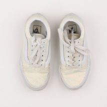 Baskets blanc, argent, or - Vans - Argent - fille & pointure 30 - Seconde main
