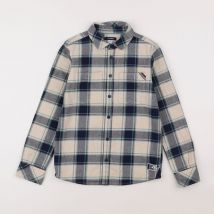 Chemise beige, bleu - Okaidi - Beige - garçon & 10 ans - Seconde main