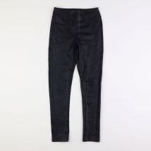 Pantalon noir simili cuir brillant - Zara - Noir - fille & 11/12 ans - Seconde main