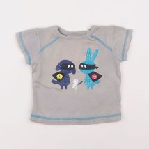 Tee-shirt gris - La queue du chat - Gris - garçon & 3 mois - Seconde main