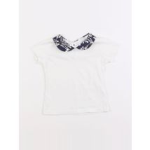 Tee-shirt blanc, bleu - Eden & Victor - Blanc - fille & 12 mois - Seconde main