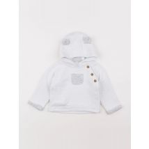 Sweat blanc, gris - The little white company - Blanc - mixte & 6/9 mois - Seconde main