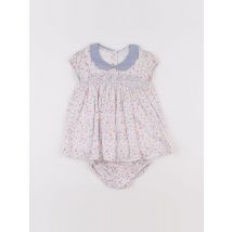 Robe blanc, bleu, rose - The little white company - Blanc - fille & 0/3 mois - Seconde main