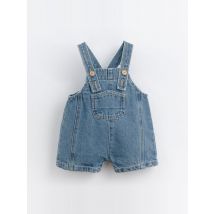Salopette courte Denim bleu - Play Up - Bleu - mixte & 6 mois - Neuf