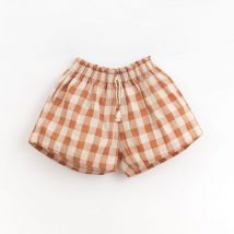Short vichy orange - Play Up - Orange - mixte & 12 ans - Neuf