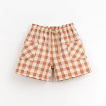 Short vichy poches orange - Play Up - Orange - mixte & 12 ans - Neuf