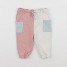Pantalon blanc, rose - H&M - Blanc - fille & 3/6 mois - Seconde main