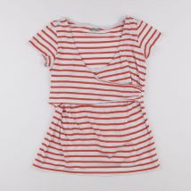 Tee-shirt allaitement, grossesse blanc, orange - Vertbaudet - Blanc - femme & 34 - Seconde main