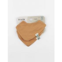 Bavoir marron - Trixie - Marron - mixte & x2 - Neuf