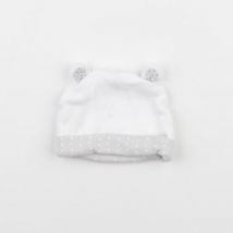 Bonnet de naissance blanc, gris - Sauthon - Blanc - garçon & 0 mois - Seconde main