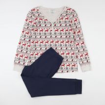 Pyjama allaitement coton blanc, bleu, rouge - Envie de fraise - Blanc - femme & 34 à 36 - Seconde main