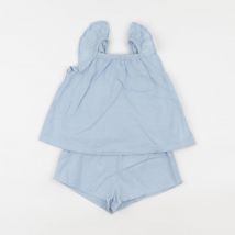 Pyjama coton bleu - H&M - Bleu - fille & 9/12 mois - Seconde main