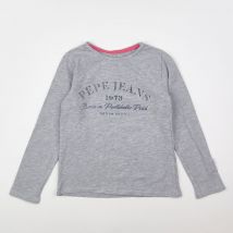 Tee-shirt gris - Pepe Jeans - Gris - fille & 8 ans - Seconde main
